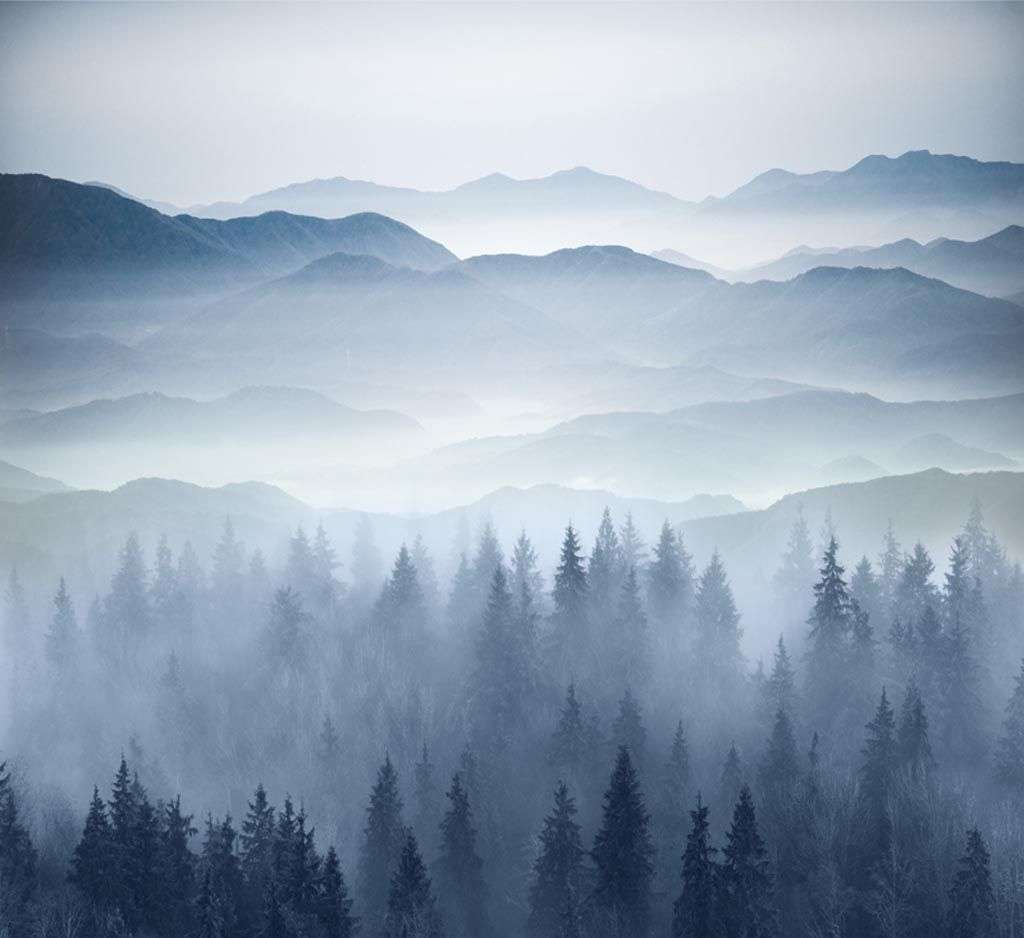 Фотообои в интерьере голубая даль  10-738 фото