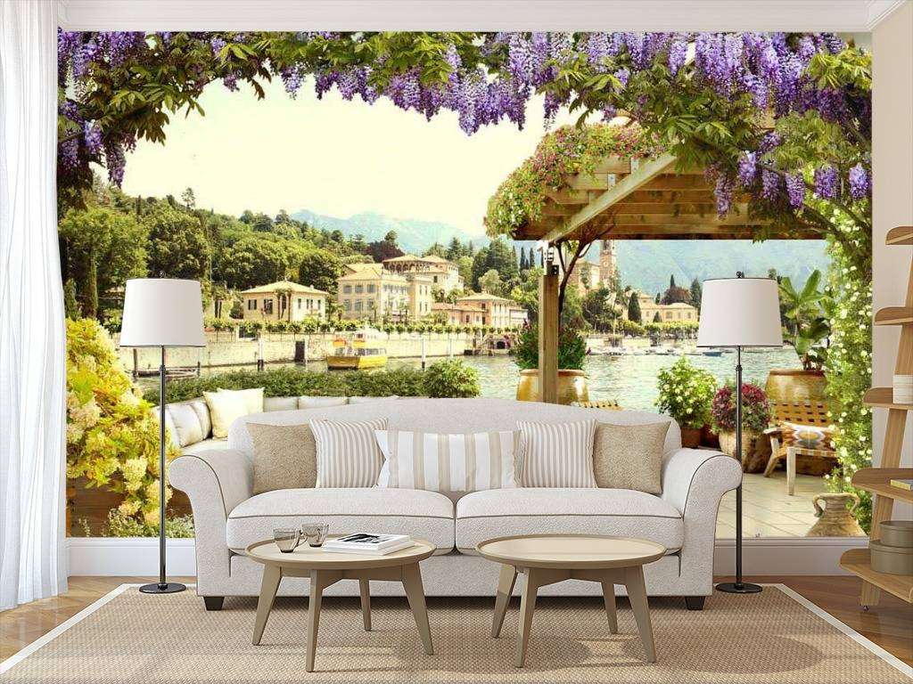 Фотообои в интерьере арка в сирени  17-0017 фото