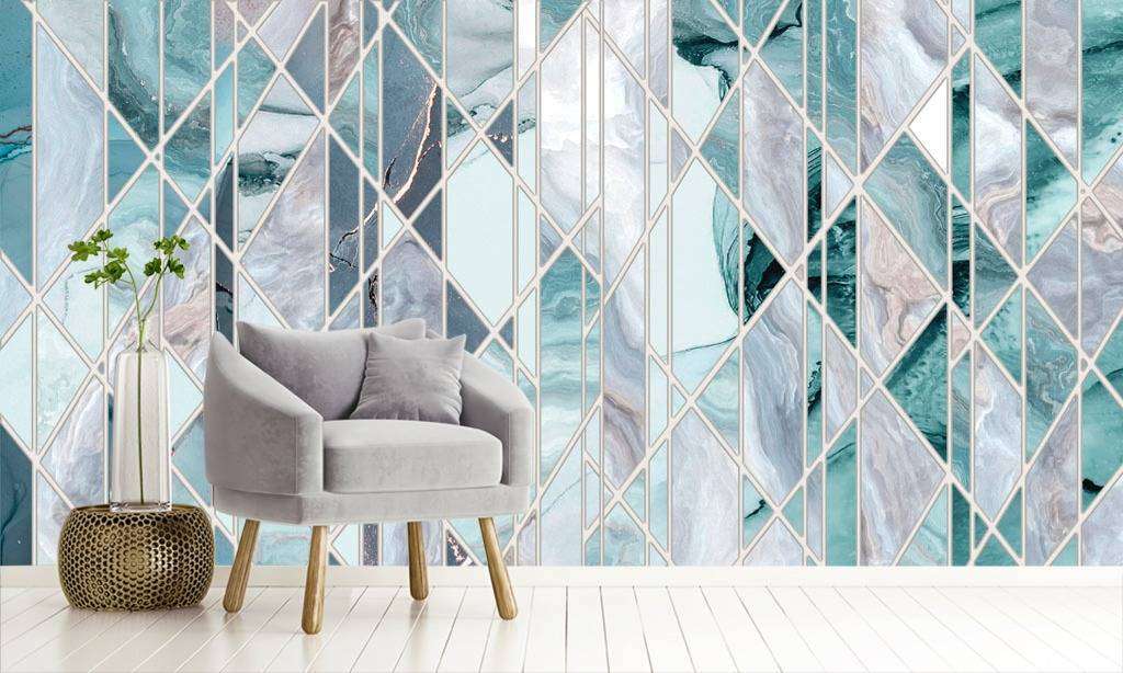 Фотообои в интерьере освежающая абстракция  13-080 фото