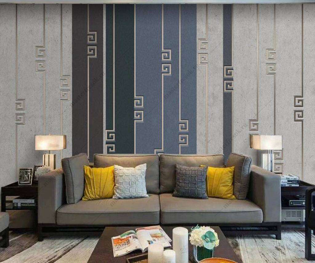 Фотообои в интерьере разноцветные полосы  16-090 фото