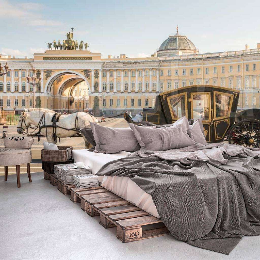 Фотообои в интерьере петропавловская крепость в санкт петербурге  9-641 фото