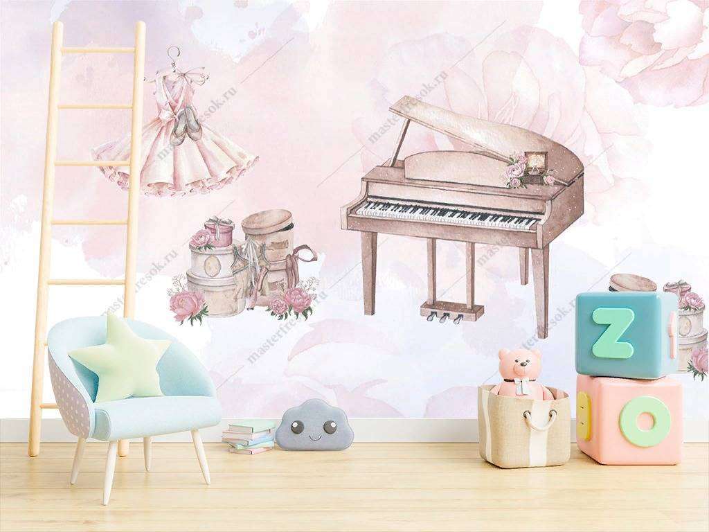 Фотообои в интерьере волшебный рояль  12-454 фото