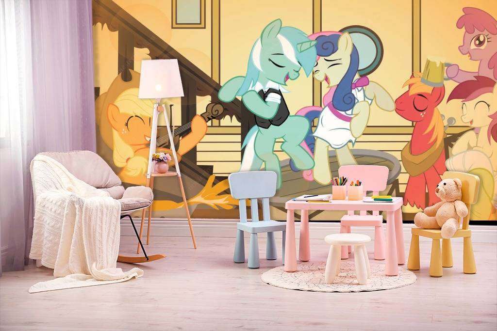 Фотообои в интерьере пони танцуют  12-607 фото