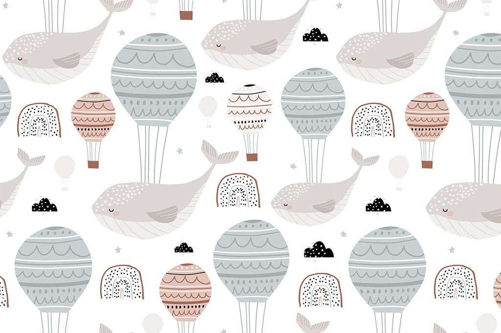 Фотообои в интерьере киты и шары  12-698 фото