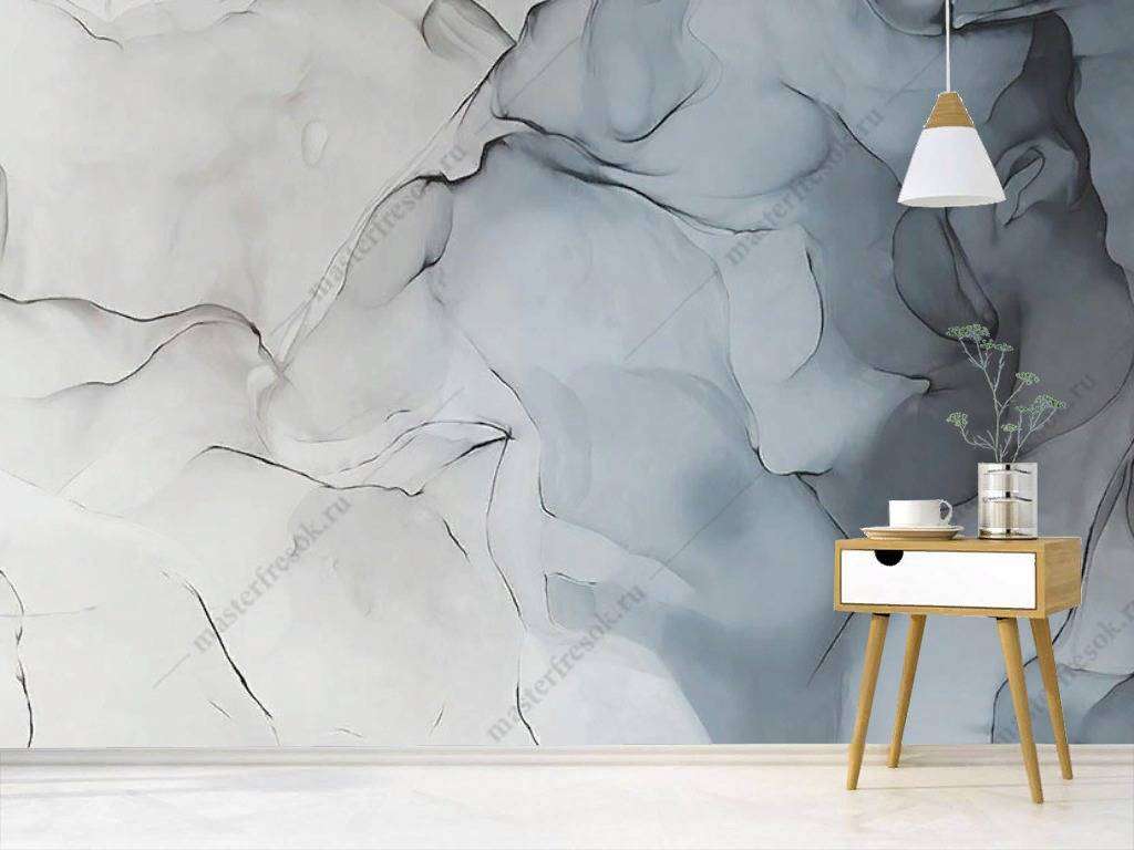 Фотообои в интерьере картина чернилами  14-115 фото