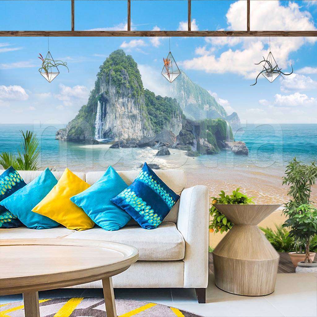 Фотообои Бесшовные обои на стену:  Тропический рай. Артикул: 7-992  