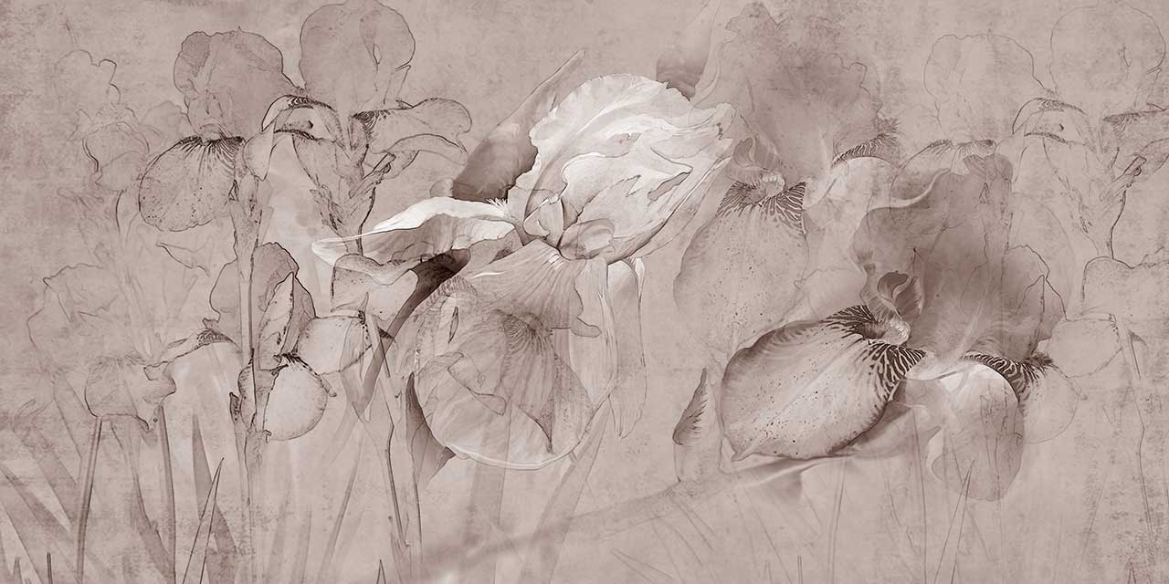 Фотообои в интерьере цветочная абстракция  13-417 фото