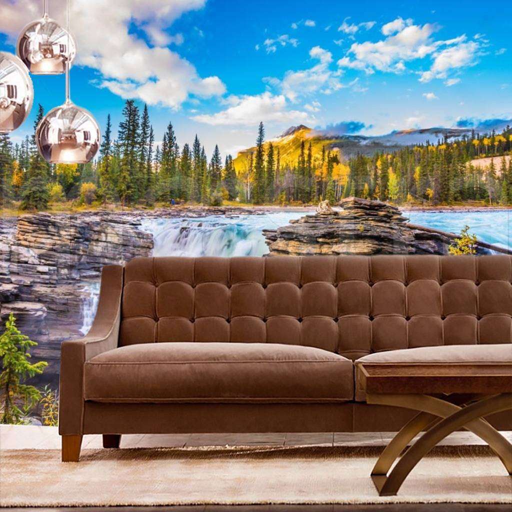 Фотообои Водопад Атабаска в национальном парке Джаспер  9-902