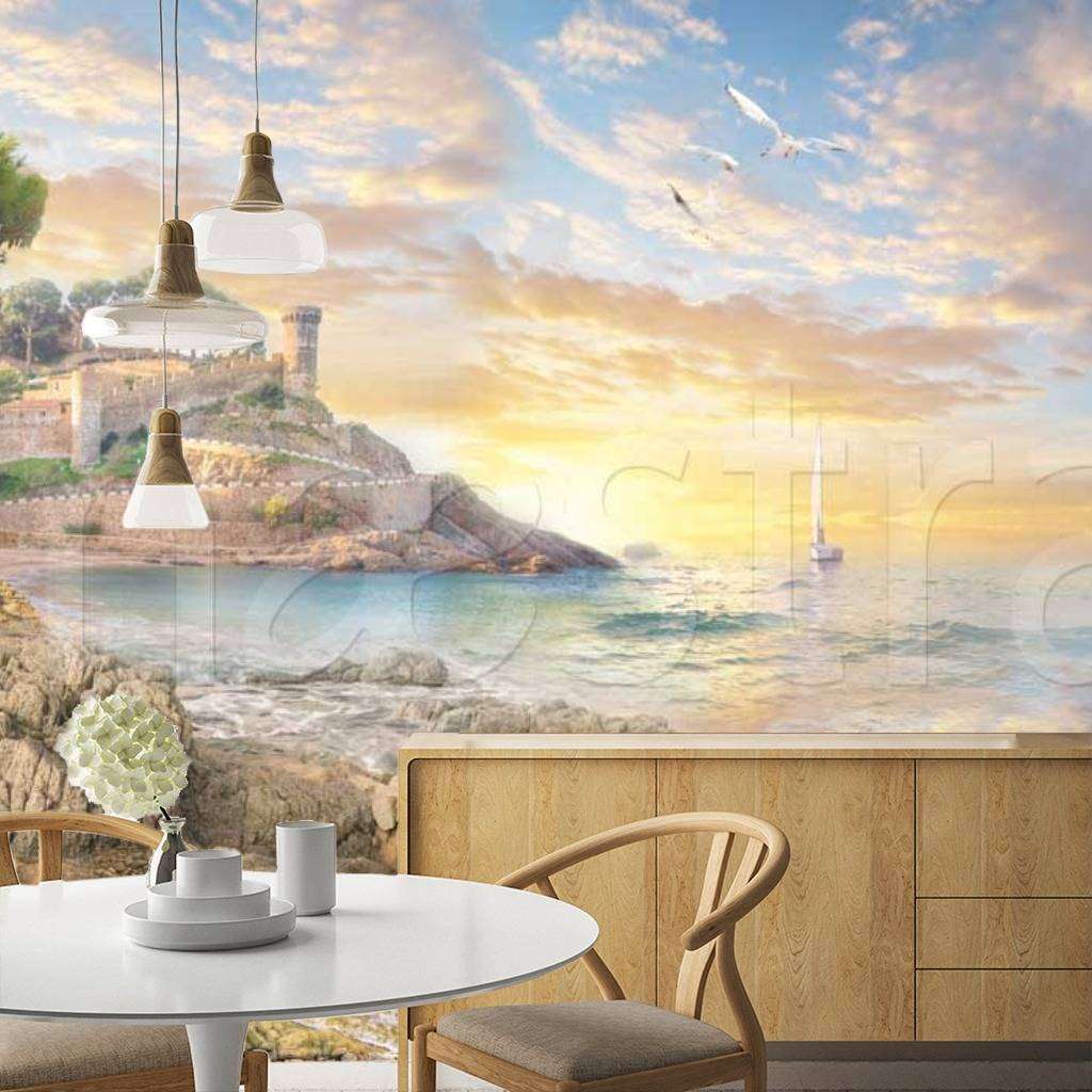 Фотообои Бесшовные обои на стену:  Морской берег. Артикул: 7-461  