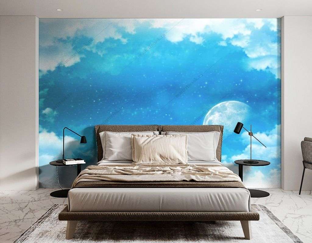 Фотообои в интерьере небо 3д  14-386 фото