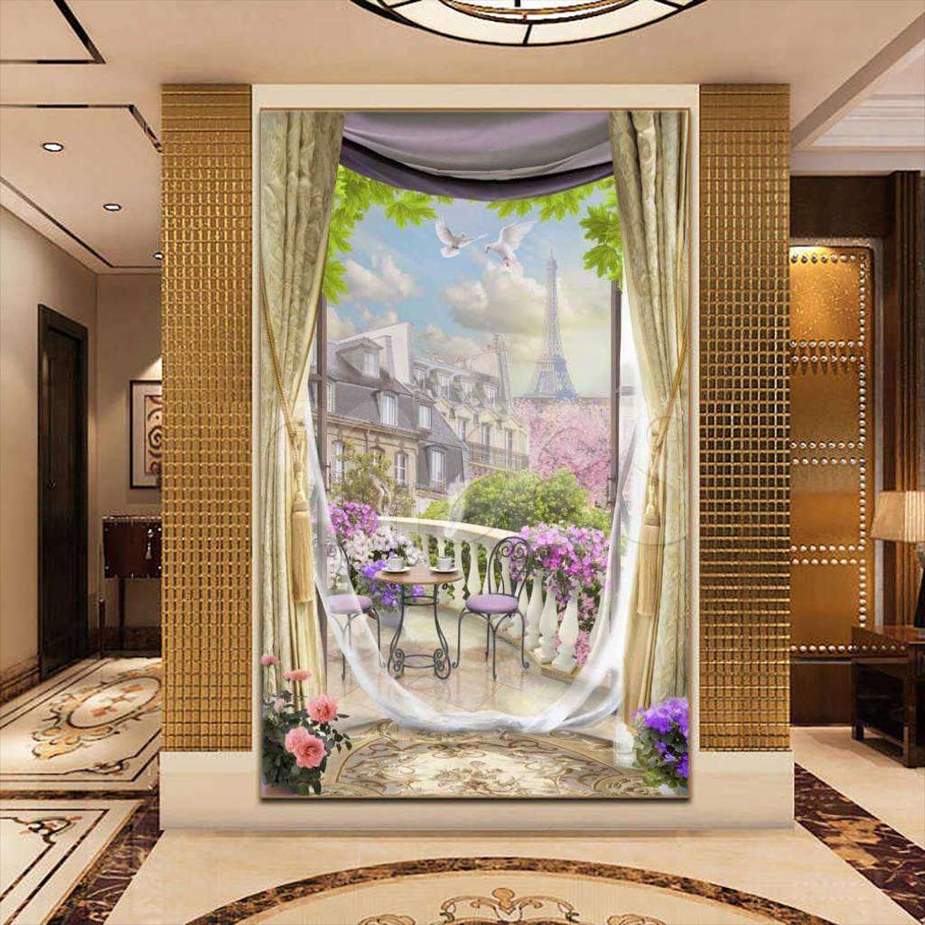 Фотообои Вид с балкона на город  7-169