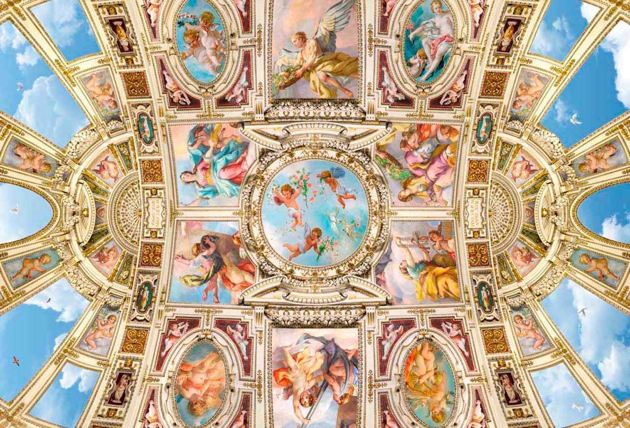 Фотообои в интерьере дворцовый свод  11-015 фото