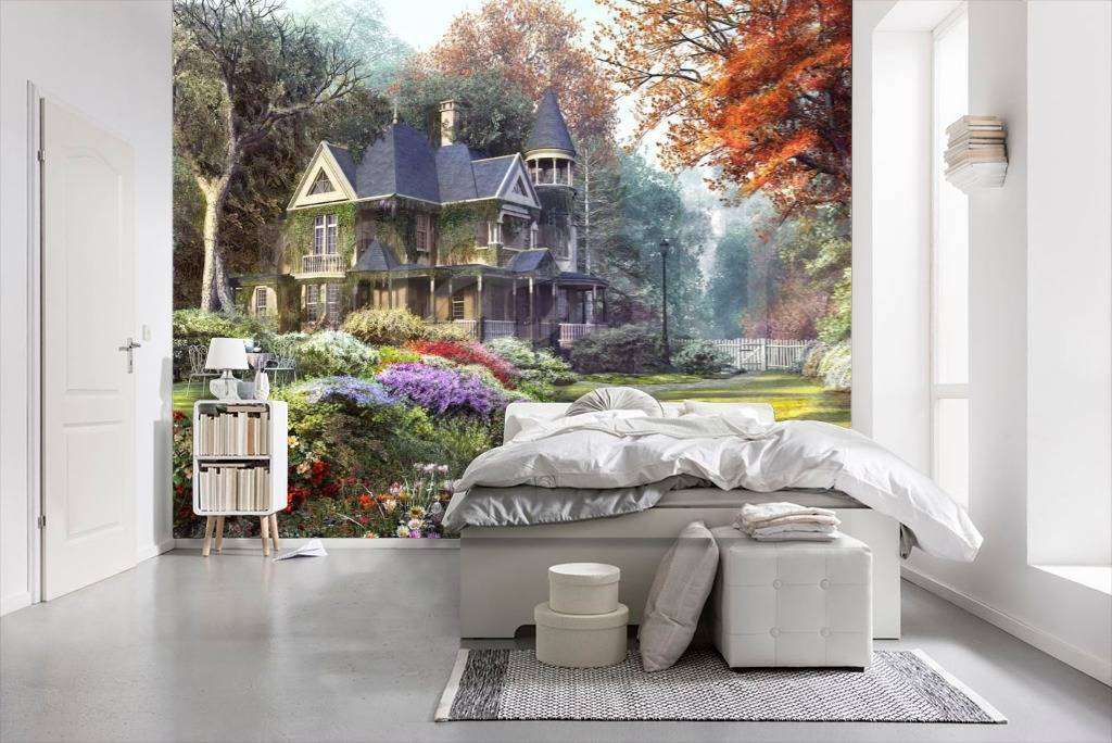 Фотообои Зеленый дворик большого дома  8-143