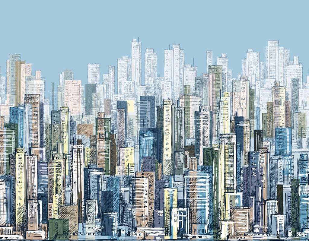 Фотообои в интерьере небоскребы  9-1927 фото