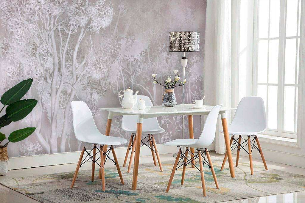 Фотообои в интерьере деревья туманные  13-236 фото