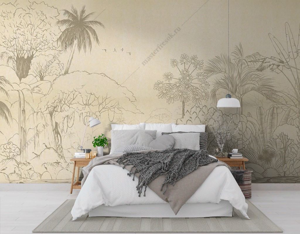 Фотообои Нарисованные джунгли  9-1636