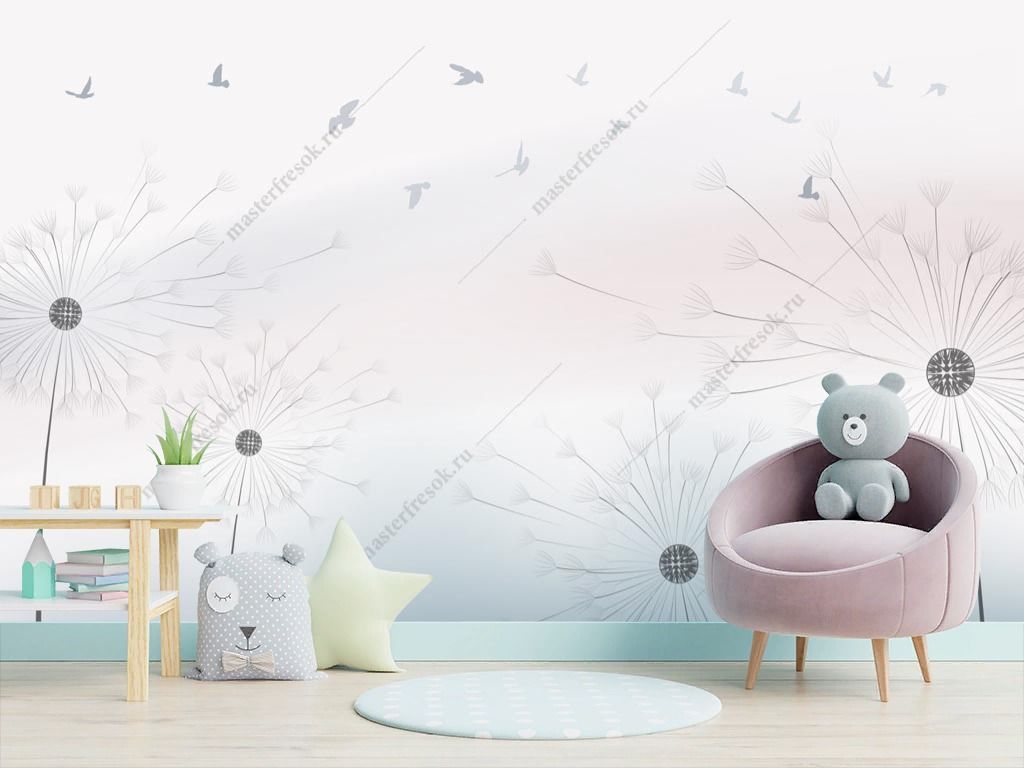 Фотообои Серые одуванчики  14-407