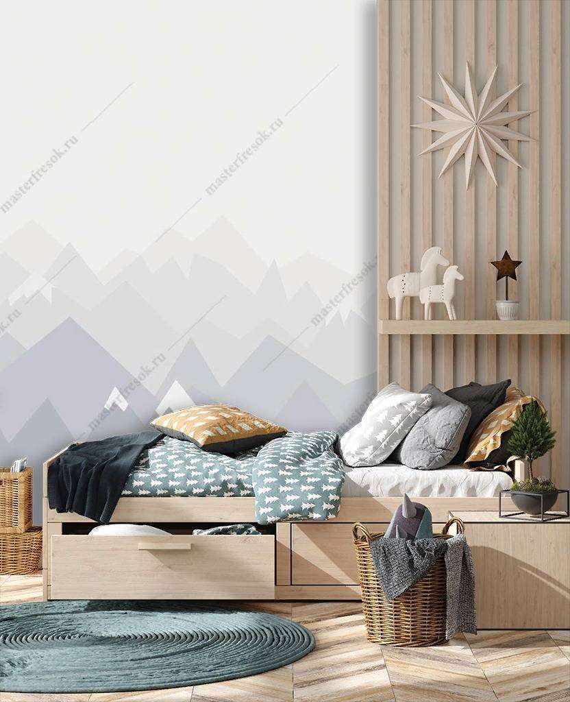 Фотообои Бесшовные обои на стену:  Горы в тумане. Артикул: 14-106  