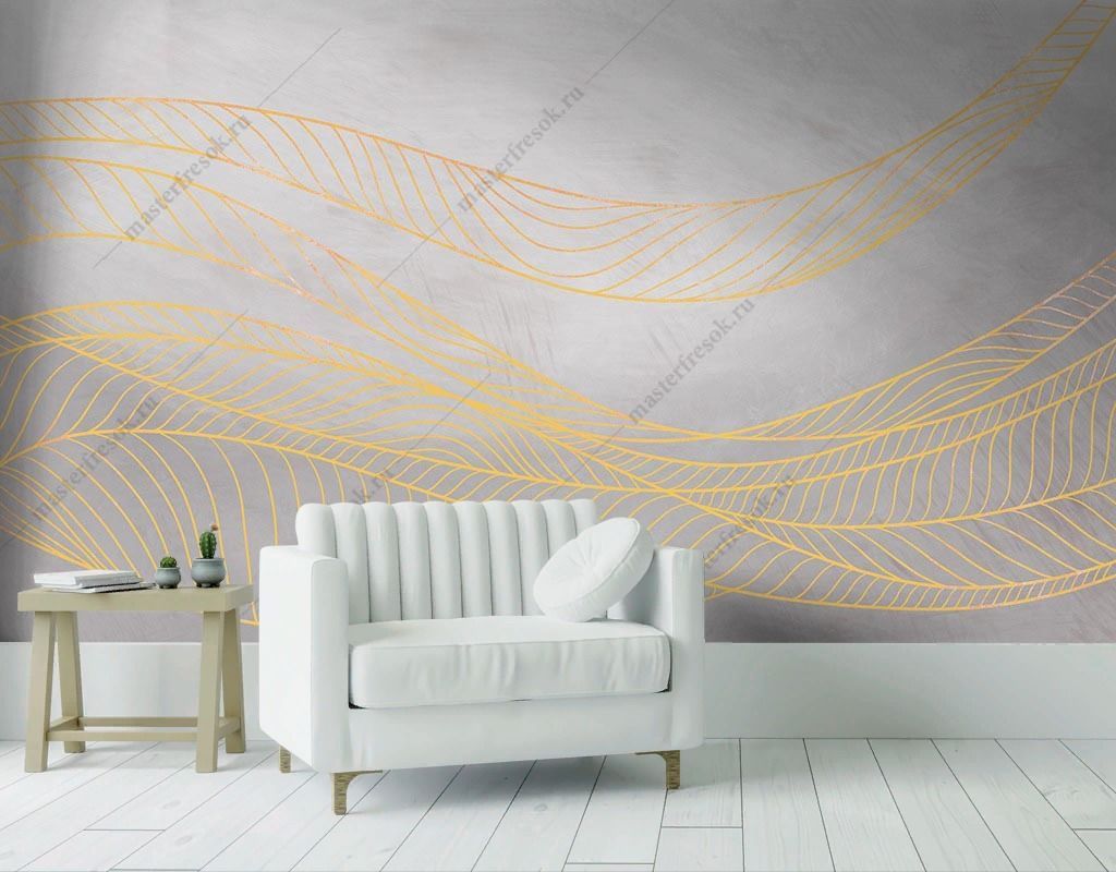 Фотообои Геометрия линии на сером фоне  9-1834