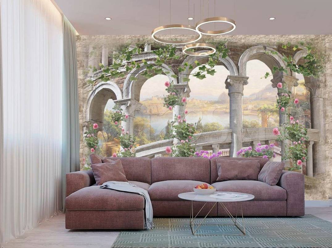 Фотообои Колонны на балконе  2-062