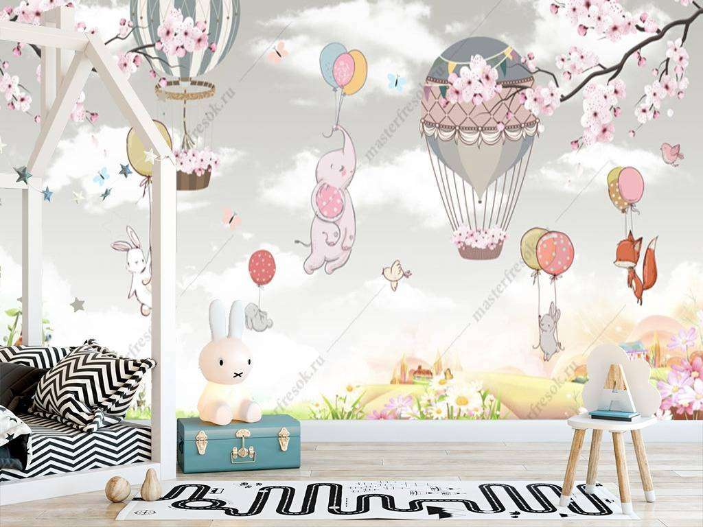 Фотообои в интерьере животные в полете 2  12-940 фото