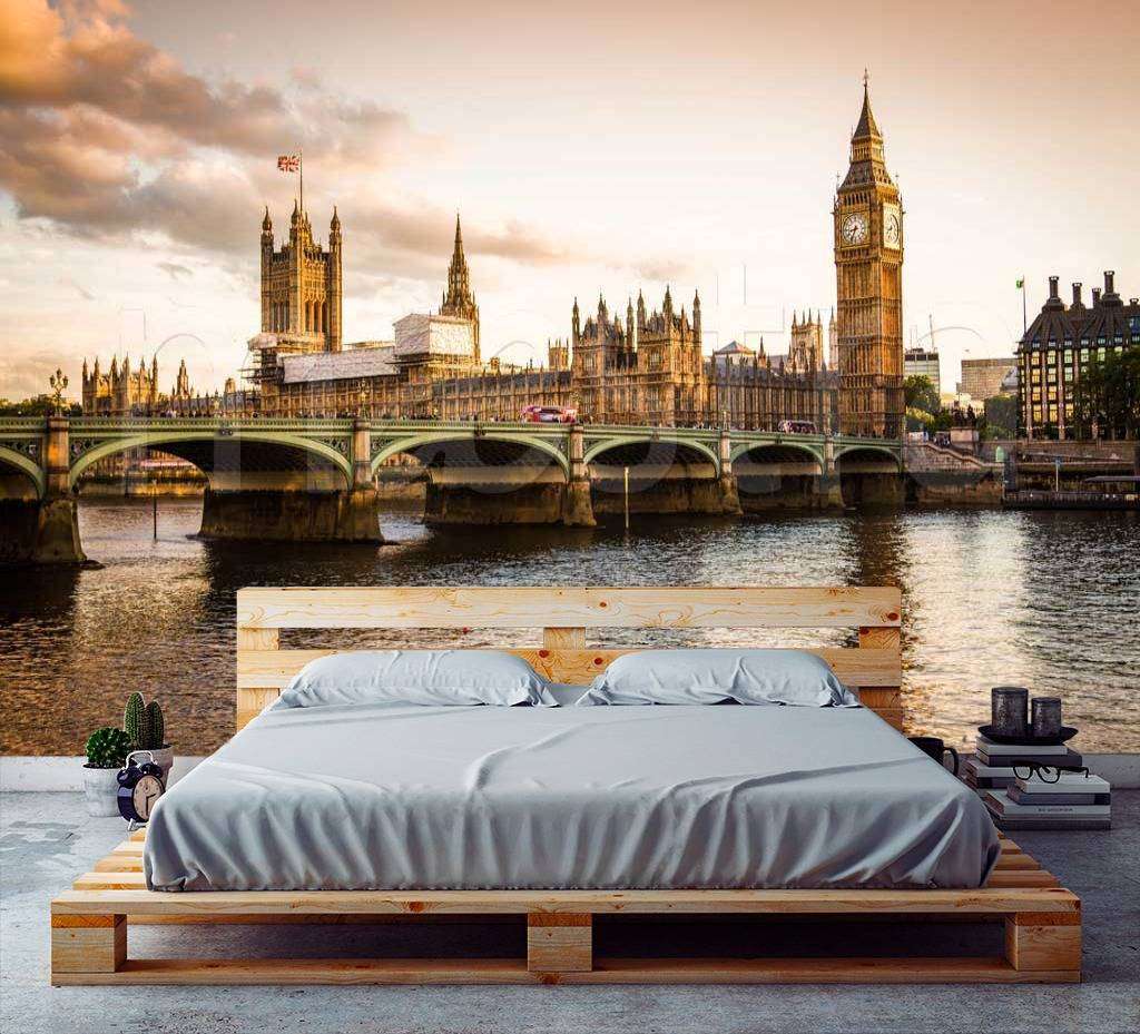 Фотообои в интерьере лондон насыщенный  9-448 фото