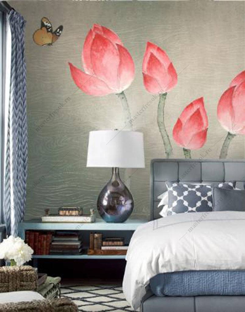 Фотообои Акварельный лотос  15-930