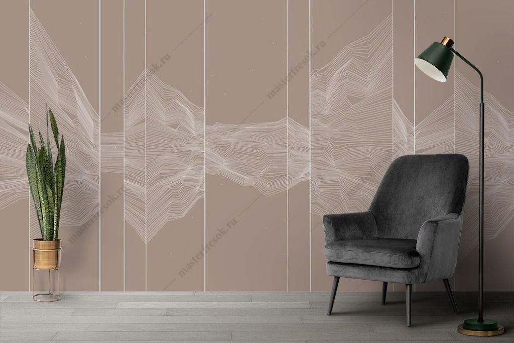 Фотообои Рисунок из линий  9-1457