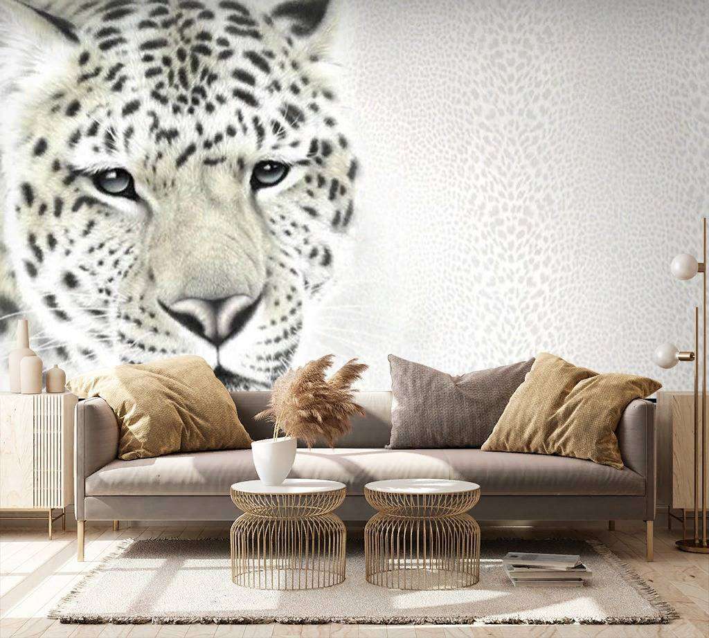 Фотообои в интерьере глаза леопарда  15-757 фото