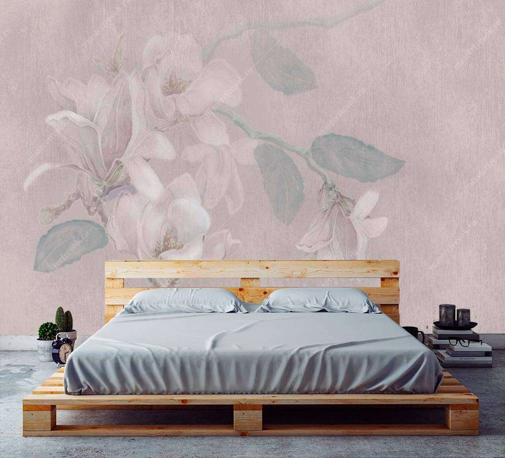 Фотообои в интерьере одинокая магнолия  13-101 фото