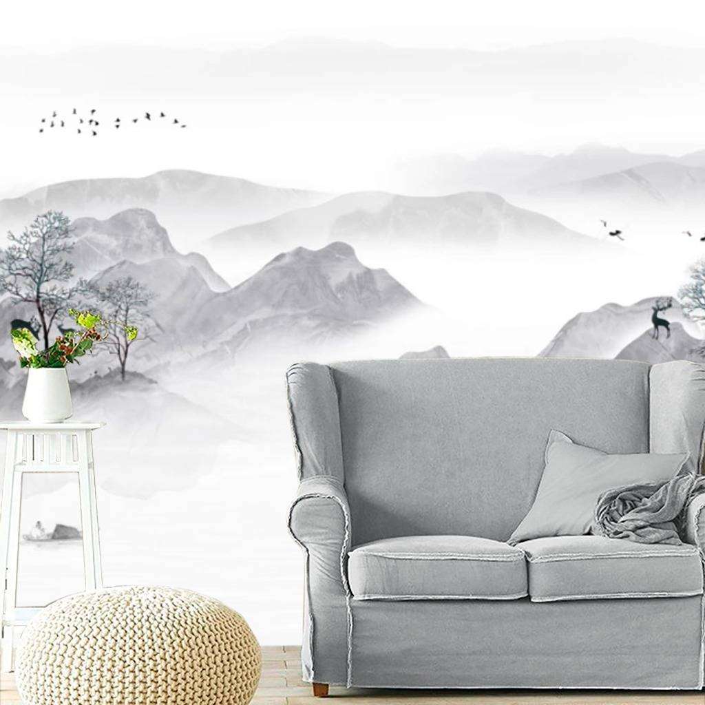 Фотообои Бесшовные обои на стену:  Горы в тумане. Артикул: 15-675  