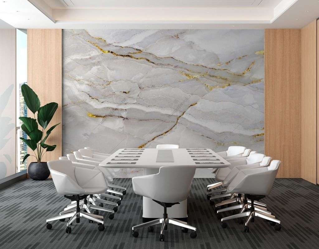 Фотообои в интерьере золото в мраморе  9-1606 фото