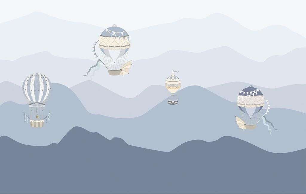 Фотообои в интерьере воздушный шарик в горах  14-077 фото