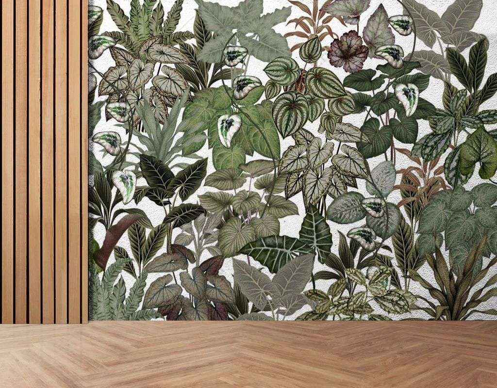 Фотообои в интерьере тропический микс  13-536 фото