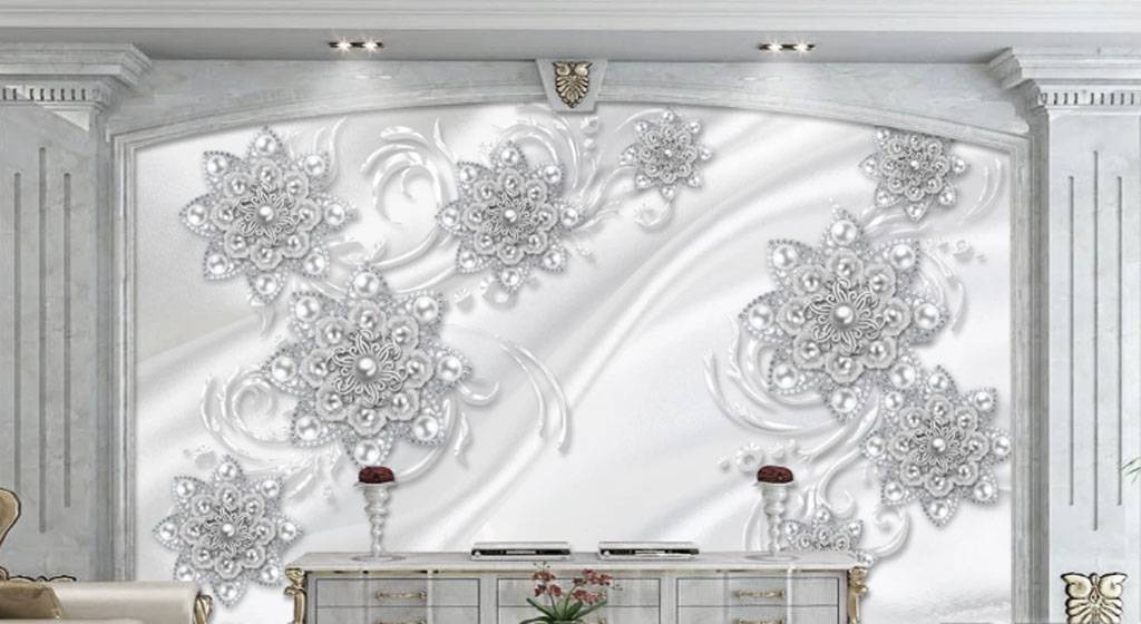 Фотообои Серые стальные цветы  15-799