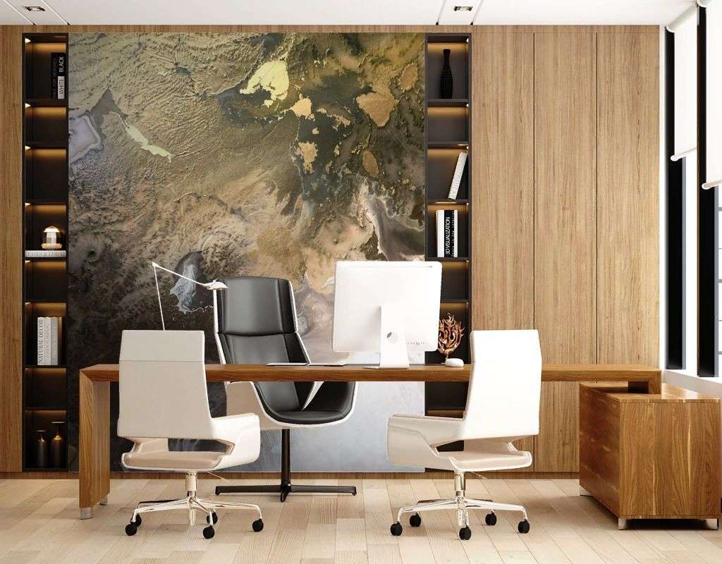 Фотообои в интерьере абстракция поталью  9-1655 фото