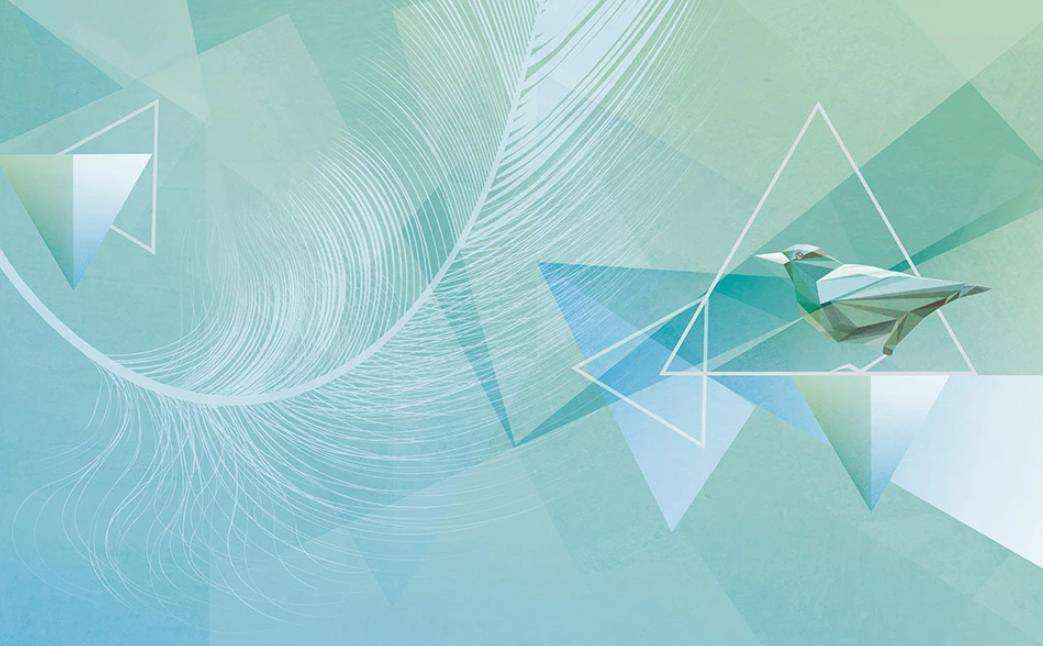 Фотообои в интерьере детские абстракция бирюзовая  15-360 фото