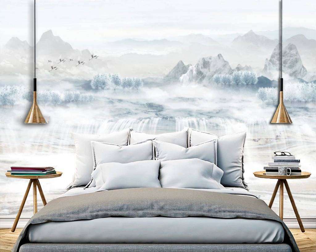 Фотообои в интерьере горы вдалеке  15-657 фото