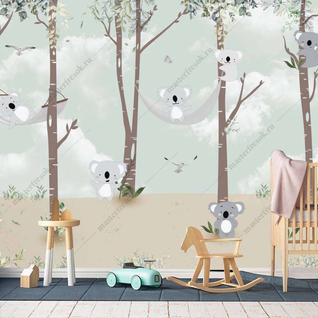 Фотообои Коалы в лесу  12-808