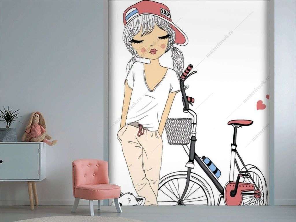 Фотообои в интерьере девочка лето  12-1260 фото