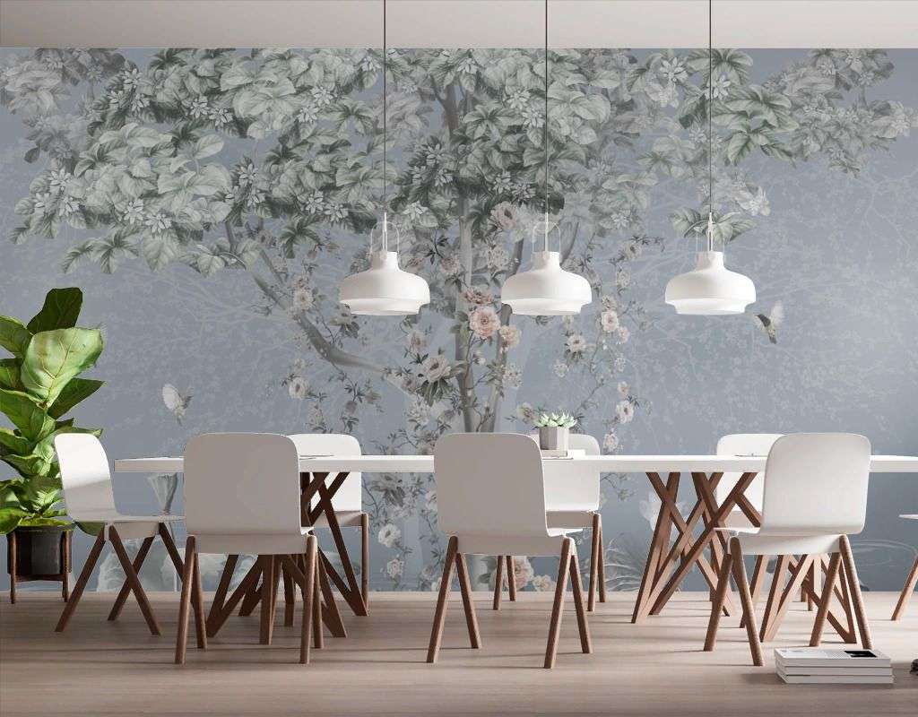 Фотообои в интерьере дерево райское  13-749 фото