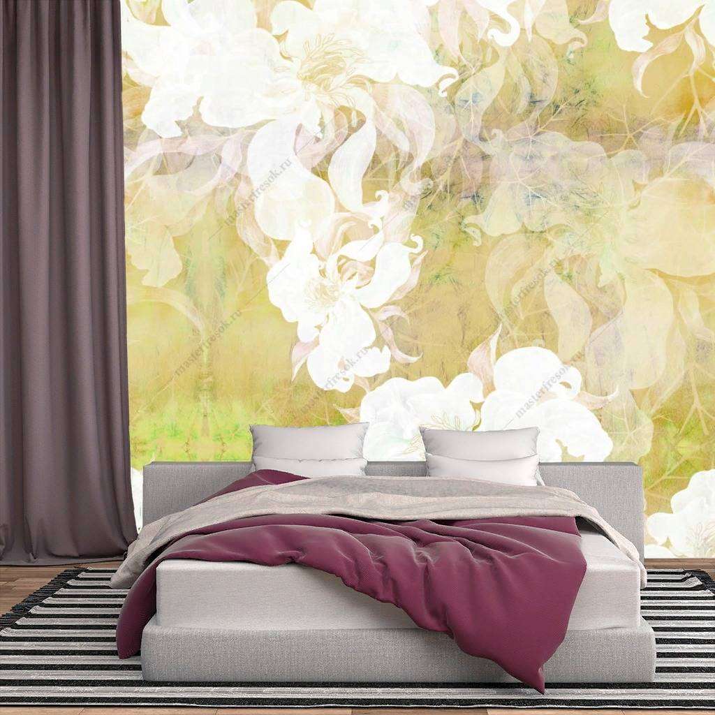 Фотообои в интерьере золотые розы  9-1177 фото