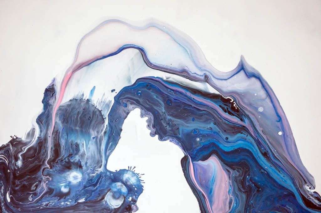 Фотообои в интерьере флюид арт волна  9-1300 фото