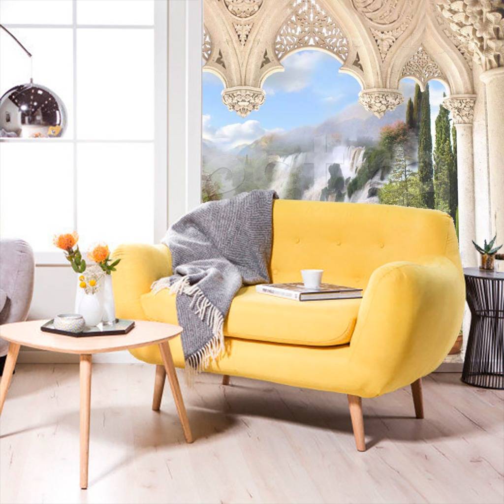 Фотообои Водопады в горах после дождя  3-045