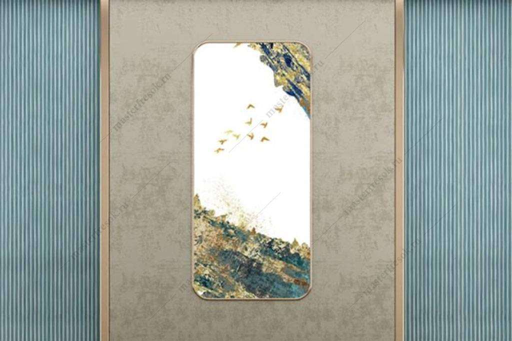 Фотообои в интерьере птицы в горах  16-055 фото