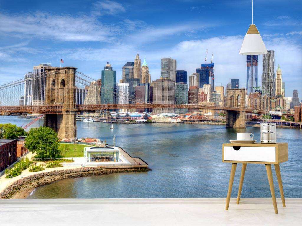 Фотообои в интерьере мост солнечного нью йорка  9-806 фото