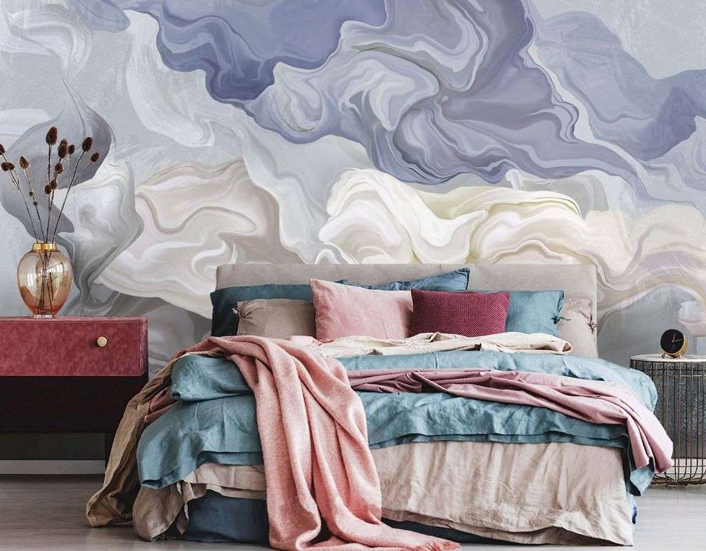 Фотообои в интерьере абстракция 3д чернила  13-715 фото