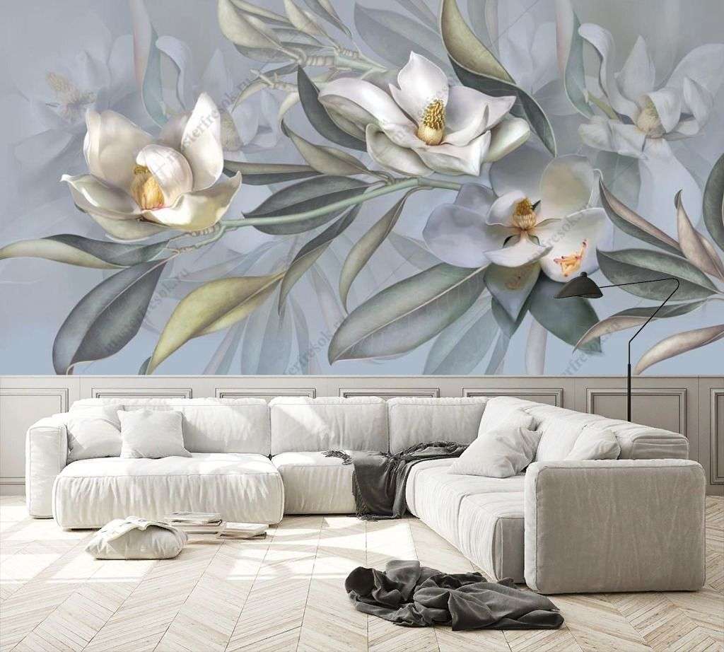 Фотообои в интерьере утренние лилии  13-476 фото