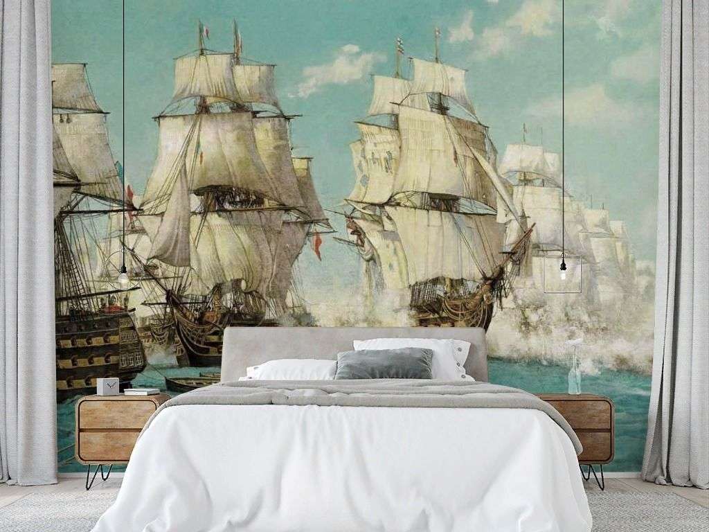 Фотообои в интерьере трафальгарская битва  17-2034 фото