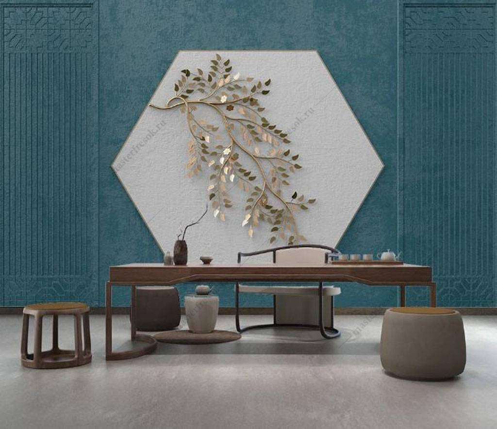 Фотообои в интерьере филигрань веточка элемент  16-070 фото